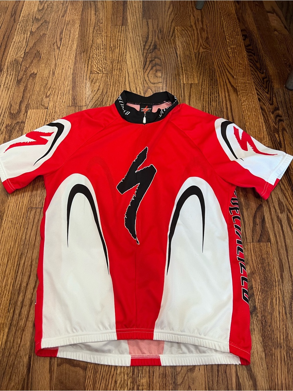 Vintage Specialized Men’s Cycling Jersey Bike Shirt Zip 3 Pocket Red Size XL